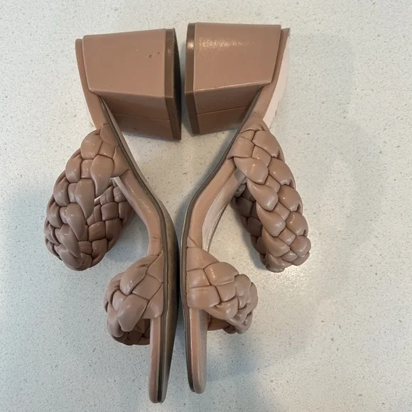 Tan Braided Heeled Sandals - Womens 6.5 - Picture 5 of 8